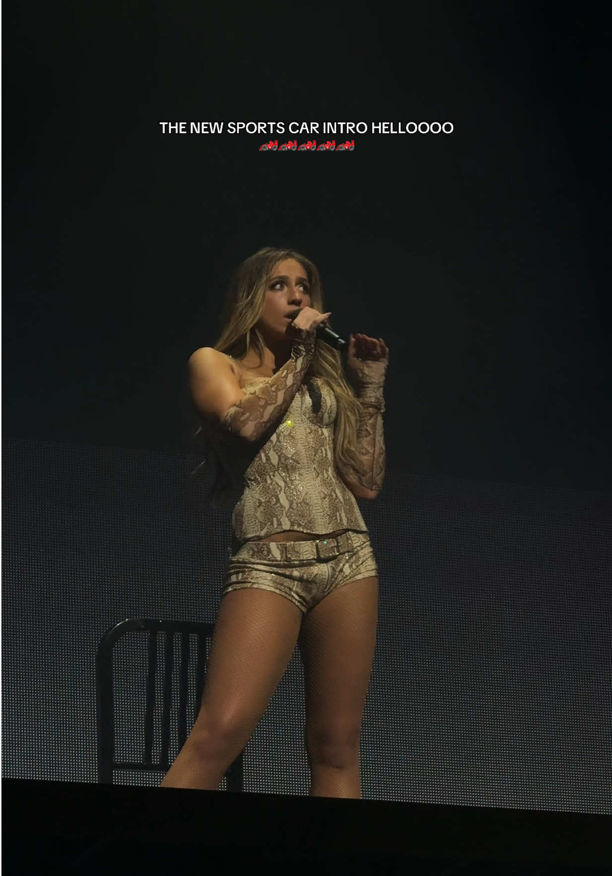 tatiana understood the assignment 🏎️ #tatemcrae #misspossessivetour #TateMcraeLisbon #sportscar @tate mcrae @t8 hq @Sony Music UK 