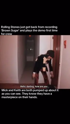 Brown Sugar had not been released yet. Mick and Keith are playing the new track for the guy sitting on the desk, who’s obviously never heard it before.  Cool moment as the Stones are playing for one of their associates for the first time what will go on to be one of the best rock tunes ever. You can tell Mick and Keith know how good it is. Imagine being 25 years old and being the two coolest rock stars on the planet.  Simply jaw dropping how cool they were.  Keith’s pants... #rollingstones #mickjagger #keithrichards #brownsugar #hardrock #bluesrock #rockandroll #rockstar #70srock #70smusic #blues #rarefootage 