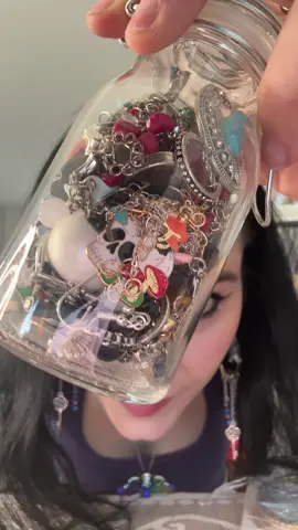 GIVEAWAY FOR MATCHING NECKLACES COMING SOON!!!! 😍 #jewelrytiktok #foryewwww #trendingvideo #fypシ゚viral #mysteryjewlerygirl #supportsmallbusiness #crystals #mysterybox #accessories #jewleryhaul #mystery #jewelry #jar #alttiktok #crystalsoftiktok #handmadejewelry #unboxing #Eyeliner #makeup #mua #accessories 
