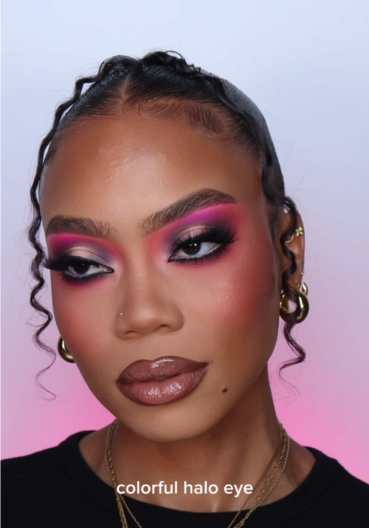 colorful halo eye💖 #eyeshadowtutorial #makeup #creativemakeup #makeuptutorial 