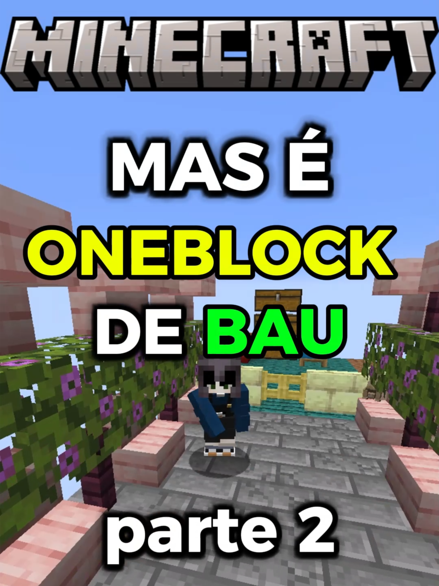 oneblock de bau #Minecraft
