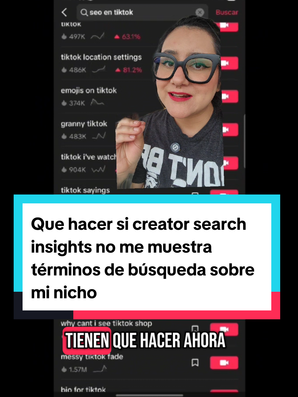 Respuesta a @alexandracabezas813 ¿Que hago si #creatorsearchinsights no me muestra temas de mi nicho? bien en este video te explico porqué pasa eso y otra manera de encontrar esos términos de búsqueda sobre tus temas. #creatorsearchinsights #seotiktok #estrategiadecontenido #searchengineoptimization #crecerentiktok #algoritmotiktok #funcionesdetiktok  Brecha de contenido creator search insights. Creator search insights como usarlo.#greenscreen #greenscreenvideo 