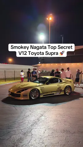 This is THE SUPRA, Smokey Nagata’s Infamous V12 Top Secret Supra reaching over 200 MPH in Europe It was spotted in Miami night time car meets!  #carsoftiktok #carscene #toyotasupra #cars 