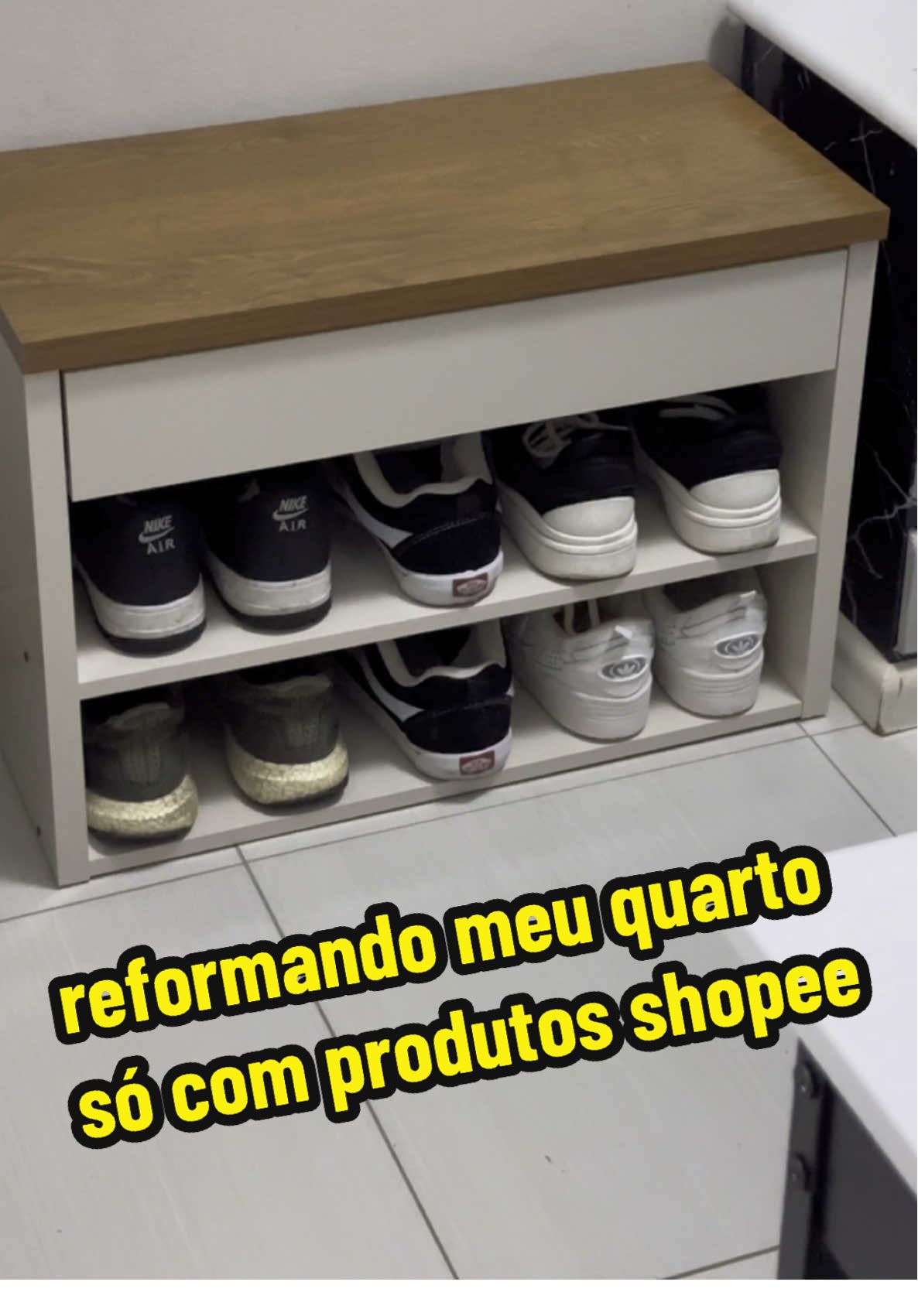 slk já deu outra cara #shopee #sapateira #tenis #reforma 