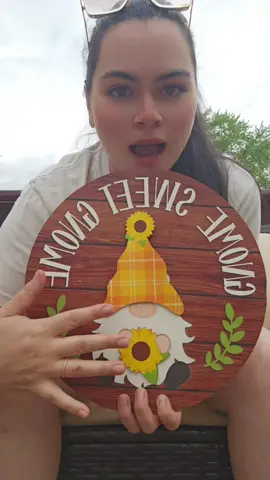 this gnome sign is just perfect #doorsign #welcomesign #gnome #gnomesign #gnomesweetgnome #homedecor @HeartyGreet 