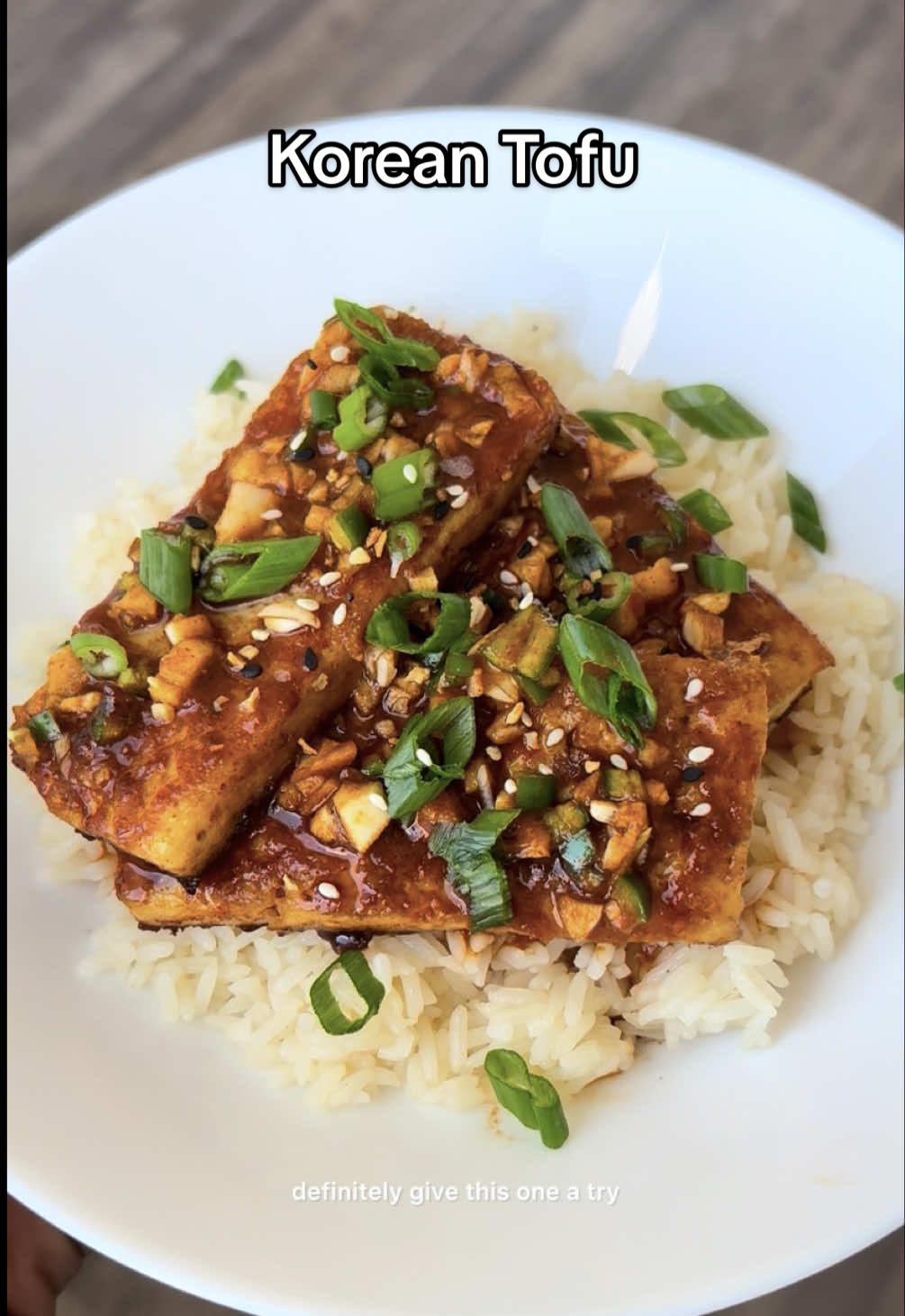 Replying to @CC Campbell  Korean Tofu Recipe 1 tbsp toasted sesame oil 1 tbsp gochujang (Korean chili paste) 3 tbsp soy sauce 1.5 tbsp freshly minced garlic 1/2 tbsp date sugar (I use the one from @NOW) 2 medium green onions, finely chopped 1/4 to 1 whole seedless serrano pepper, finely diced (adjust for heat) 1/4 cup water 1 tbsp sesame seeds Sea salt, to taste 1 block (13.5 oz) of firm tofu Instructions: Chop your green onions and pepper into small pieces. Drain the tofu, then gently pat it dry with a towel. Slice it into small, even rectangles. In a mixing bowl, stir together the soy sauce, sesame oil, sesame seeds, water, green onions, pepper, date sugar, garlic, and gochujang until everything is well combined. Warm a nonstick pan over medium heat and give it a light spray of oil. Arrange the tofu slices in a single layer and cook until both sides are golden brown. Turn the heat to low, pour the sauce mixture over the tofu, and let it simmer for 1–2 minutes so the flavors soak in. Transfer to an airtight container once it cools down a bit—perfect for meal prep or next-day leftovers.