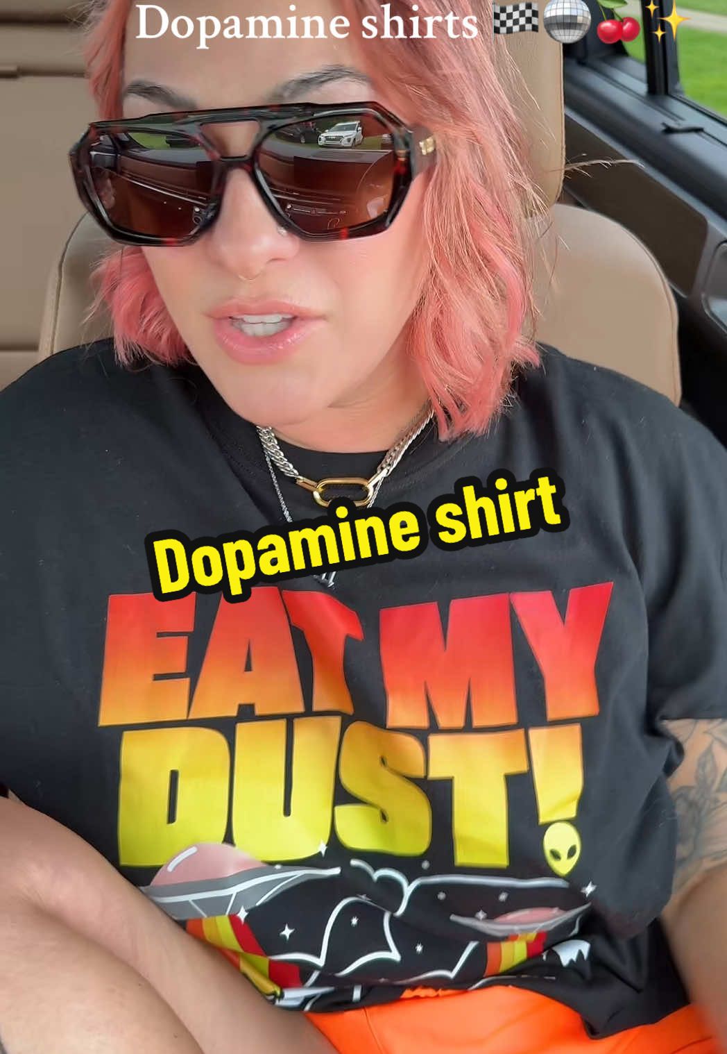 My girl @emyave has the best tees! Use my code to save! Taylor10🪩✨🍒🏁 #dopamine #dopaminedressing #shirt #tshirt 