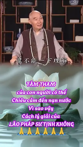 TÂM THAM của con người có thể Chiêu cảm đến nạn nước Vì sao vậy Cách lý giải của LÃO PHÁP SƯ TỊNH KHÔNG 人人人人人人#loiphatday ##hocphat #hocphat #chiasephatphap #tik_tok #buddha #nammobonsuthichcamauniphat #ansutinhkhong #khaithi #tinhgiac90 #adidaphat #hocphatmoingay #phatphap #loivangphatday #sachhay 