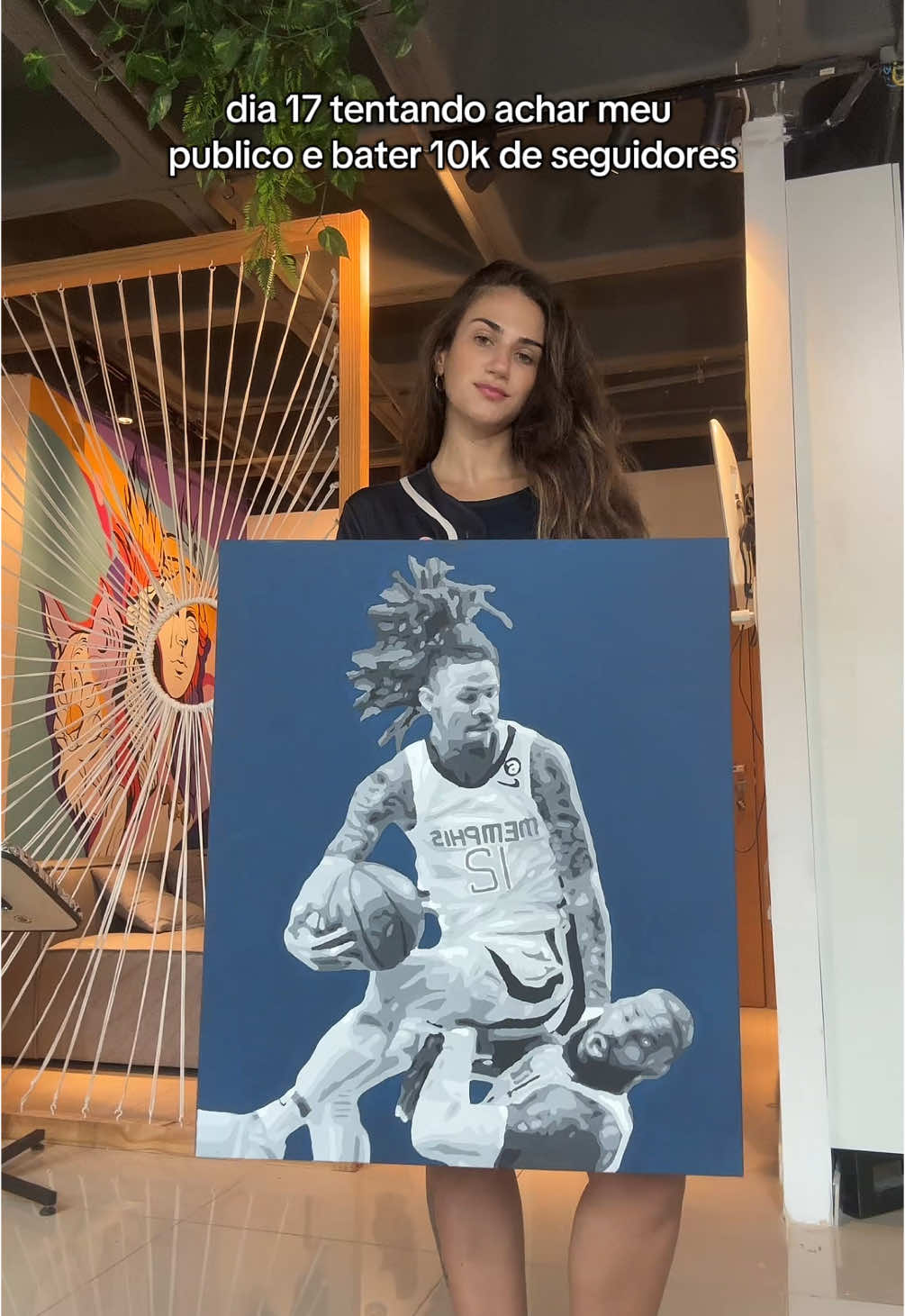 Respondendo a @É o Luís né vida 😶‍🌫️🥶 TELA DISPONIVEL! #fyp #foryoupage #artreveal #pintura #jamorant 