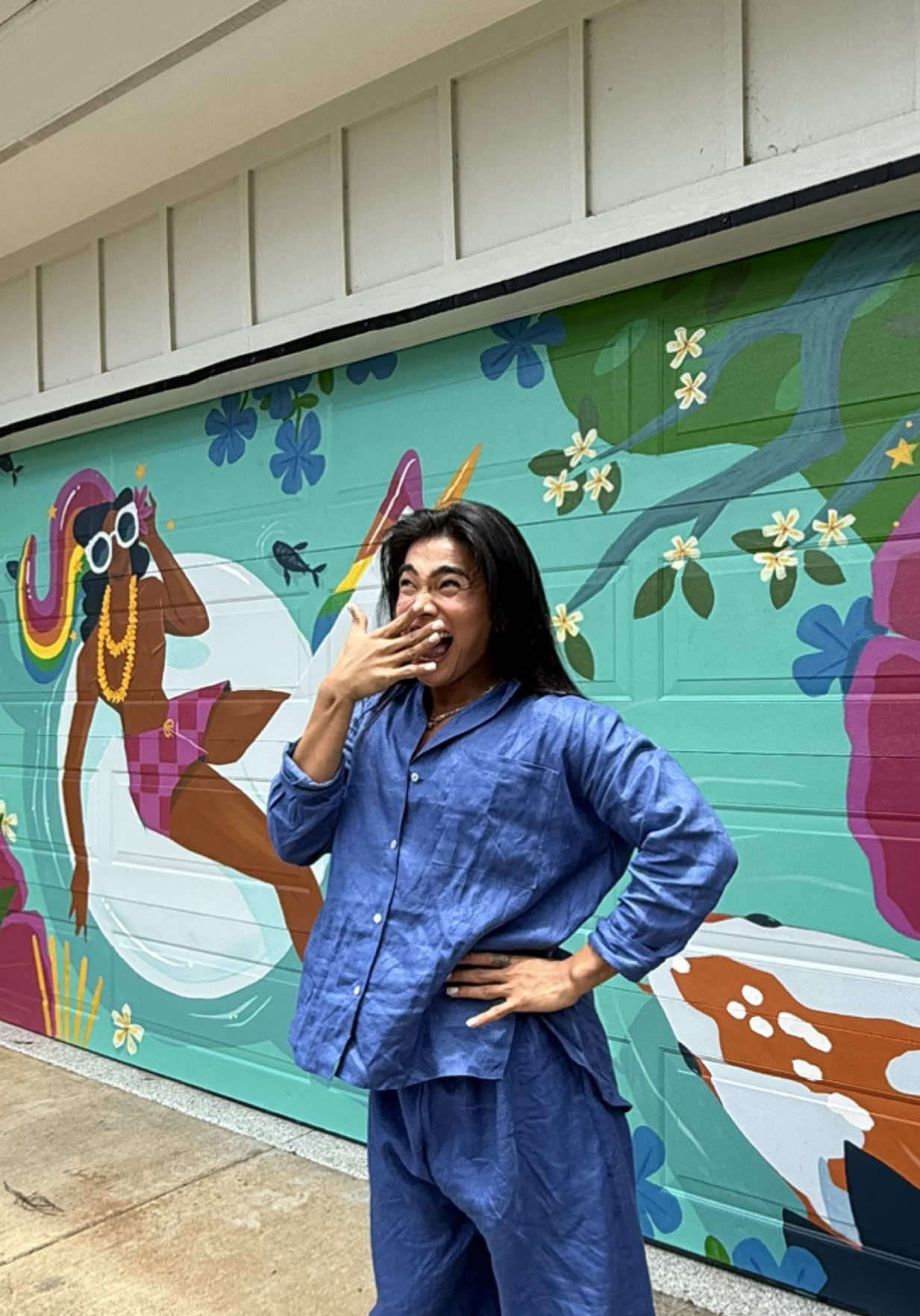 My new mural by !! @Punky Aloha 🏝️✨🌈 also Happy AAPI EVERYONE !! Make sure you support local artist 