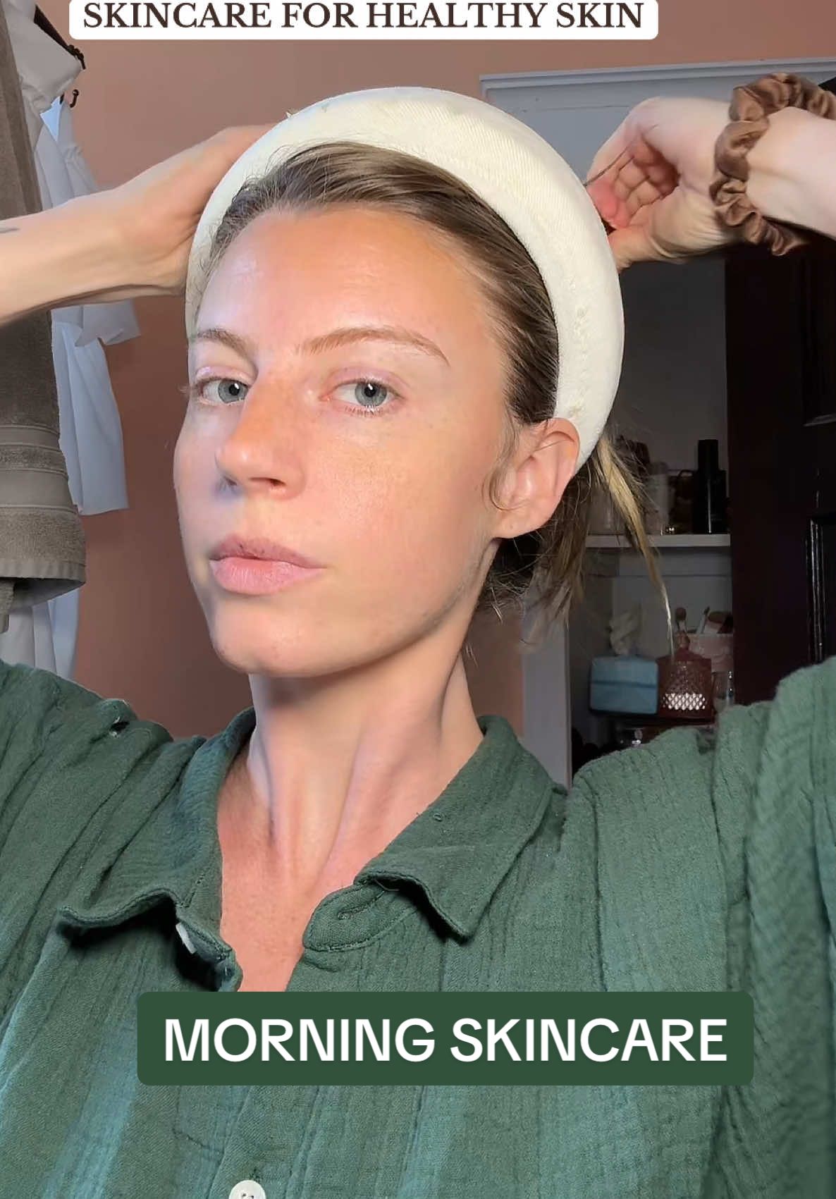 Replying to @rhineartironheart i mostly only use 3 things in the morning right now. My cleanser, a humectant (HA serum) which is homemade so it’s actually CLEAN and very concentrated, and my current favorite moisturizer. All tagged on the vid. #skincareroutine #cleanskincare #nontoxicskincare #naturalskincare 