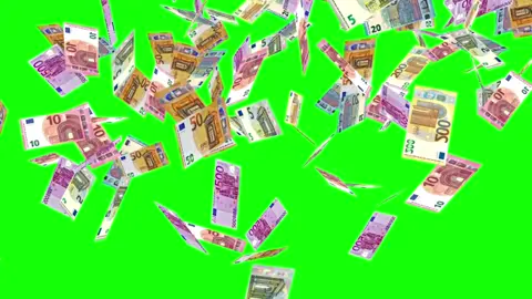 Animated euro banknotes falling on green screen background (EXCLUSIVE — COPYRIGHT FREE) #greenscreenvideo #copyrightfree #greenscreeneffect #greenscreens #greenscreenanimation #eurobills #moneyfalling #moneygreenscreen 