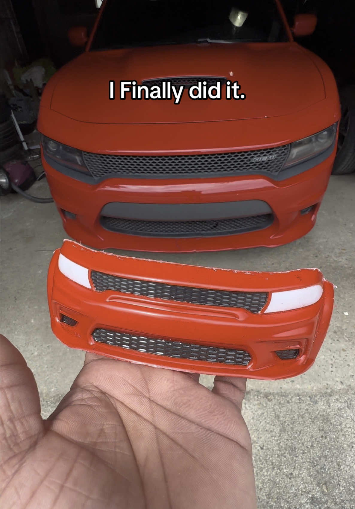 1/10 Scale RC Drift Version of My Car🏎️ 😶How’d it Turn out?👀 #fyp #charger #rccar #twin #mopar #dodge #DIY #foryou #hellcat #rt #hemi #viral #rcdrift #drifttok #cars #carguy #hobby #body #rmx #rc 