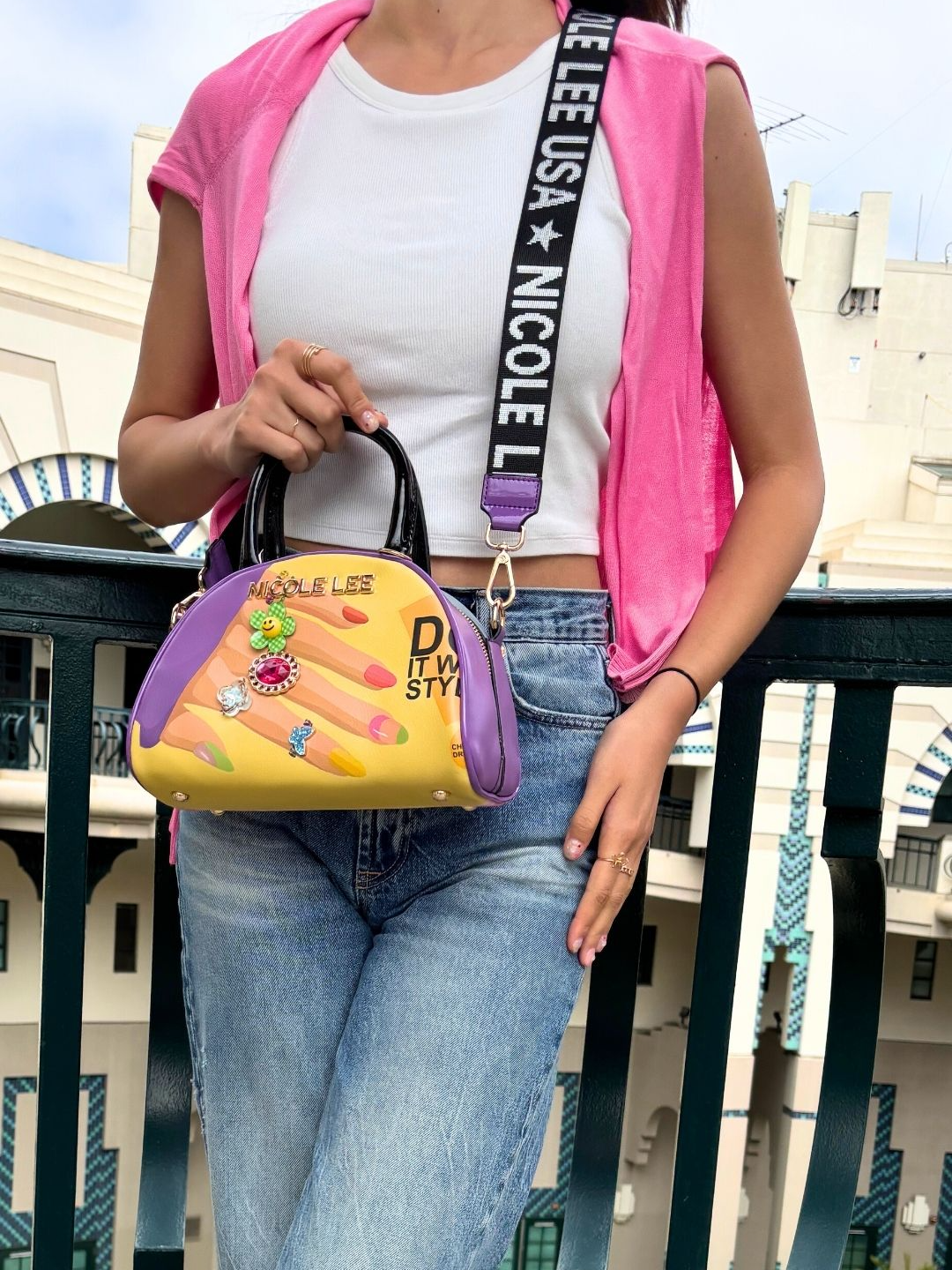 Glam in the palm of your hand! 💅 Find the NAIL POLISH MINI DOME BAG on our link in bio. ✨ This bag is serving mani-inspired sparkle with 3D florals and full-on fab. Small size, huge slay. #nicoleleeusa #NicoleLee #lovemehatemeNL #nllook #newcollection #newdrop #nailpolish #SS25 #NewPrint #handbags #wallets #accessories #fashion #boldcolors #howtostyle #outfitinspiration #selflove #nailpolish #minibag #domebag