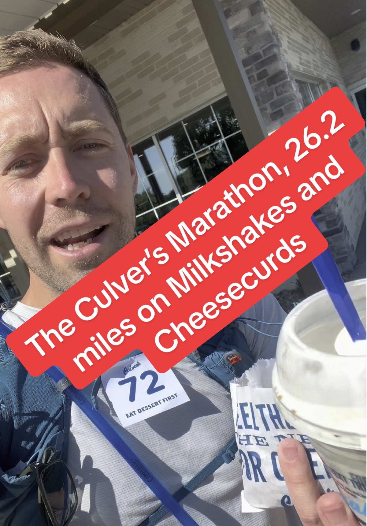 Running a Marathon, Refueling Only at @Culver’s. #marathon #Running #runners #culvers #midwest #fastfood #fuel #challenge #snack #fyp #run #Fitness #wisconsin #cheesecurds #milkshake 