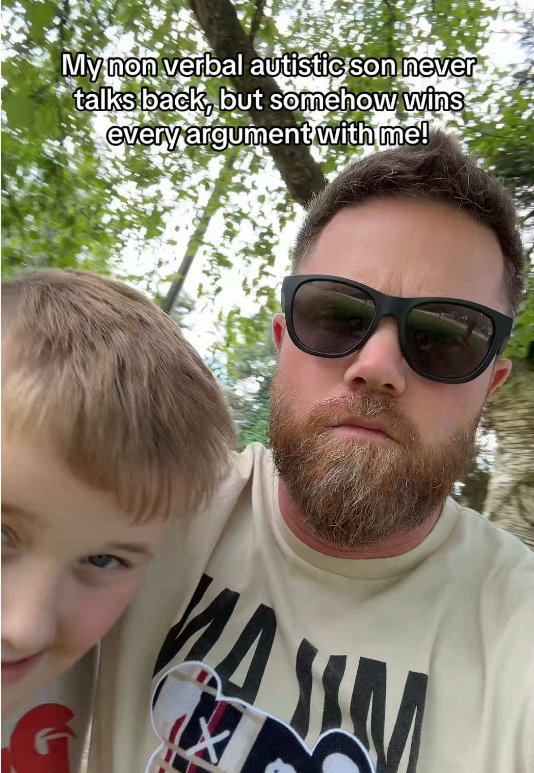 Say hi to Grayson! He’s the boss, I just carry snacks and follow directions #dadmoves #autismdad 