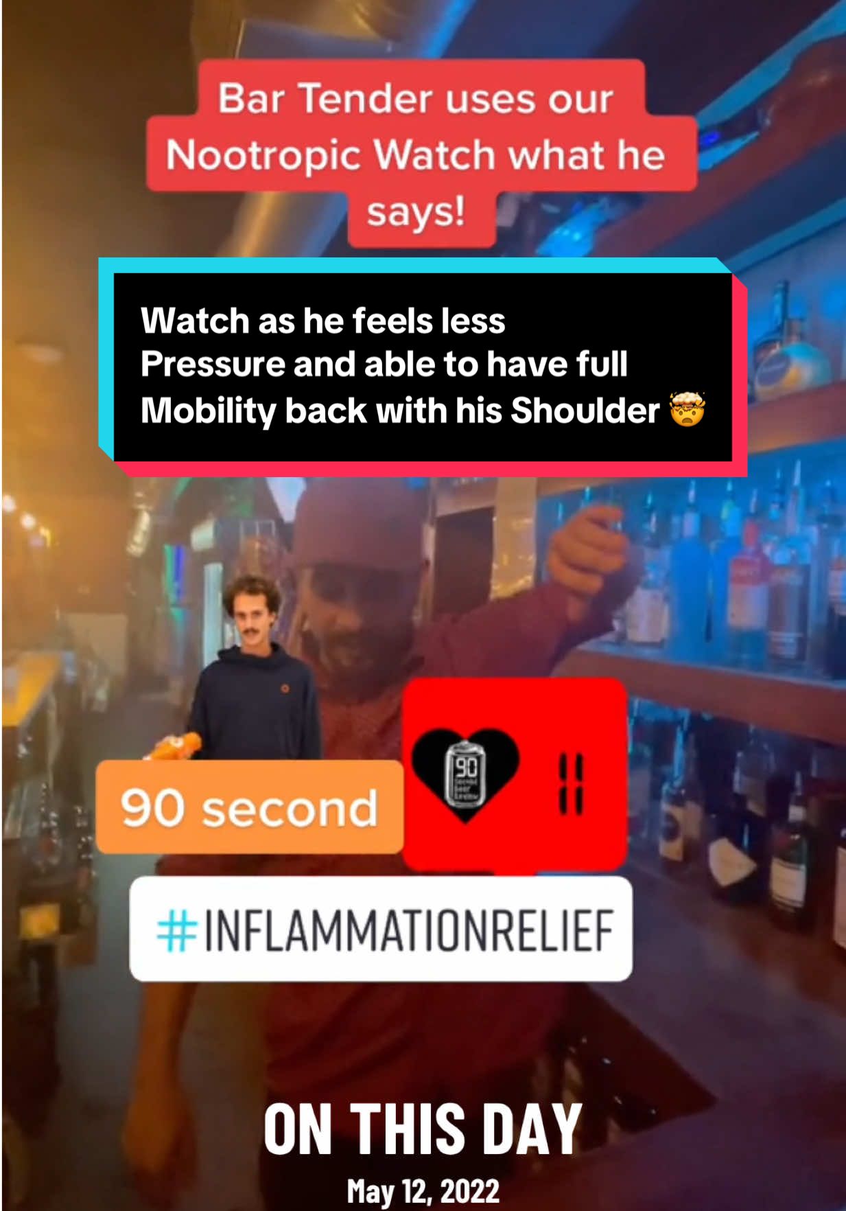 #onthisday #LIVE #shoulderpain #bartender #coachrelief #jointpain #relatable 