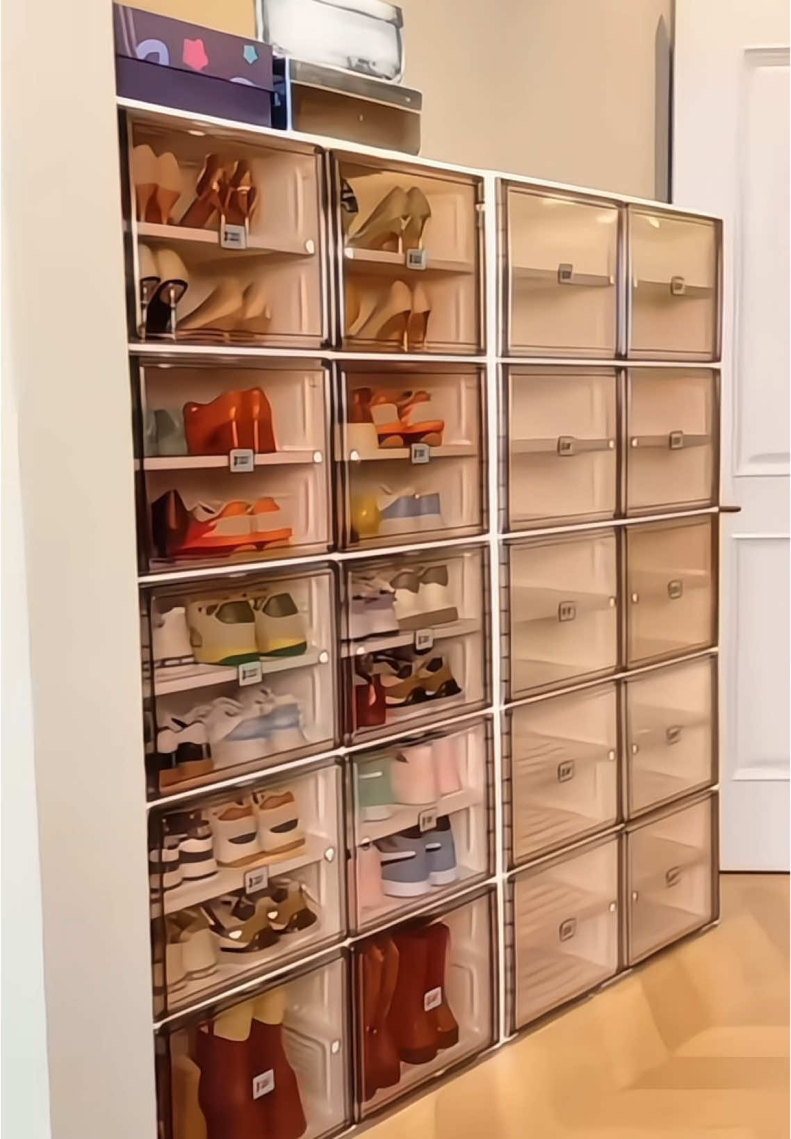 Tủ Để Giày Gấp Gọn 3-9 Tầng Trong Suốt#thinhhanh #xuhuong #giadungtienich 