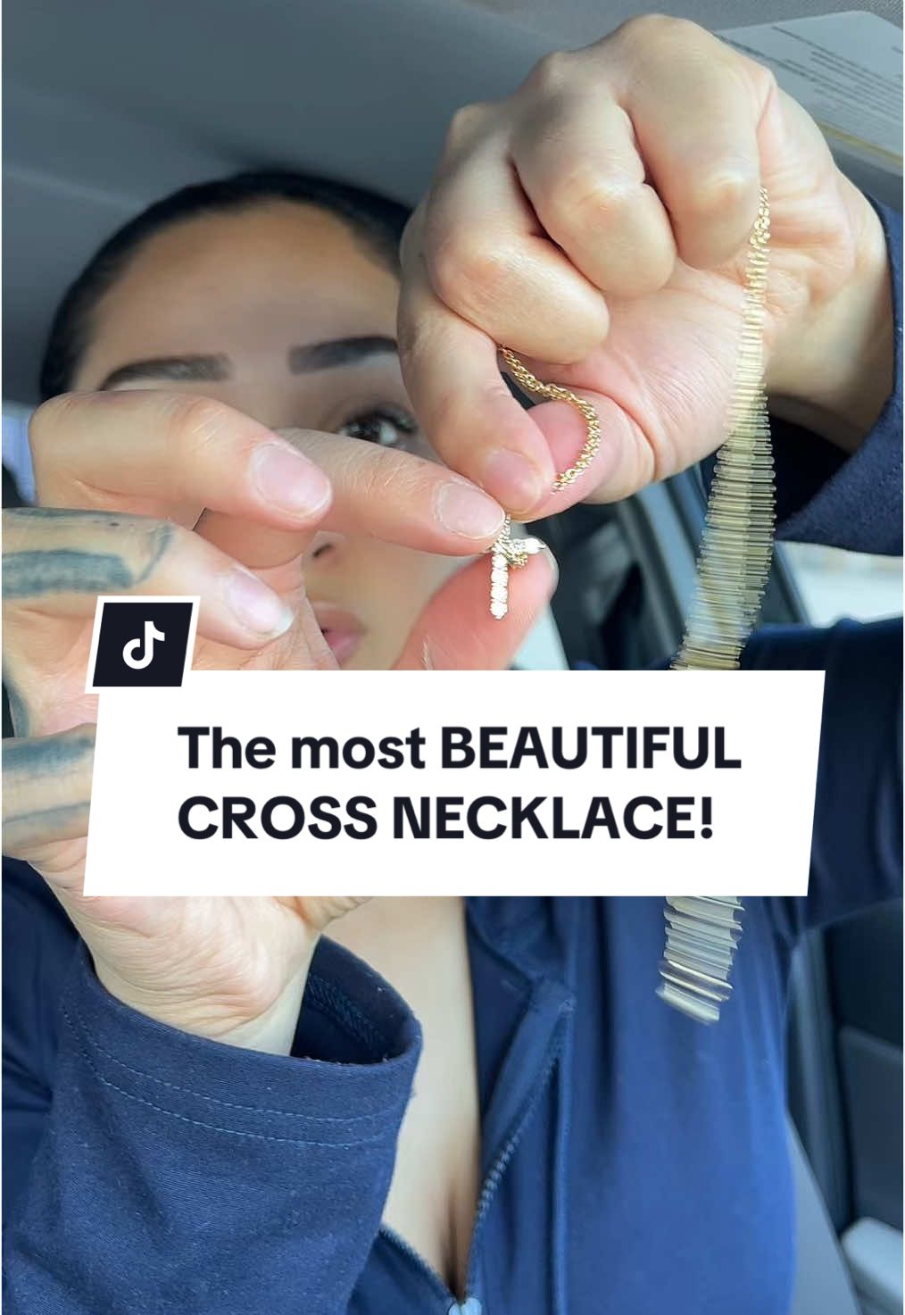 I AM IN LOVE 🥹🥹 #charmnecklace #cross #christiantiktok #jewelry #necklace #goldnecklace #forher #necklaces #jesus #thechosen #outfit #christiangirls 