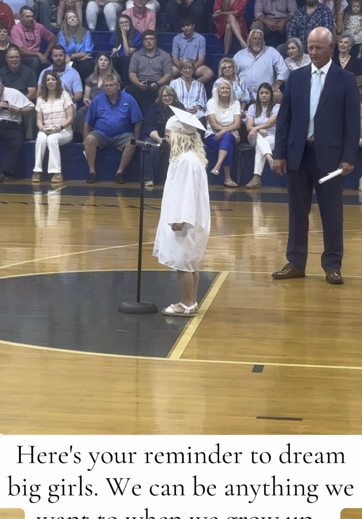 Never too early or too late to teach our girls to dream big or dream big ourselves. #kidsoftiktok #kindergartengraduation #k5girlies #dreambig #whatiwanttobewhenigrowup #growingup 