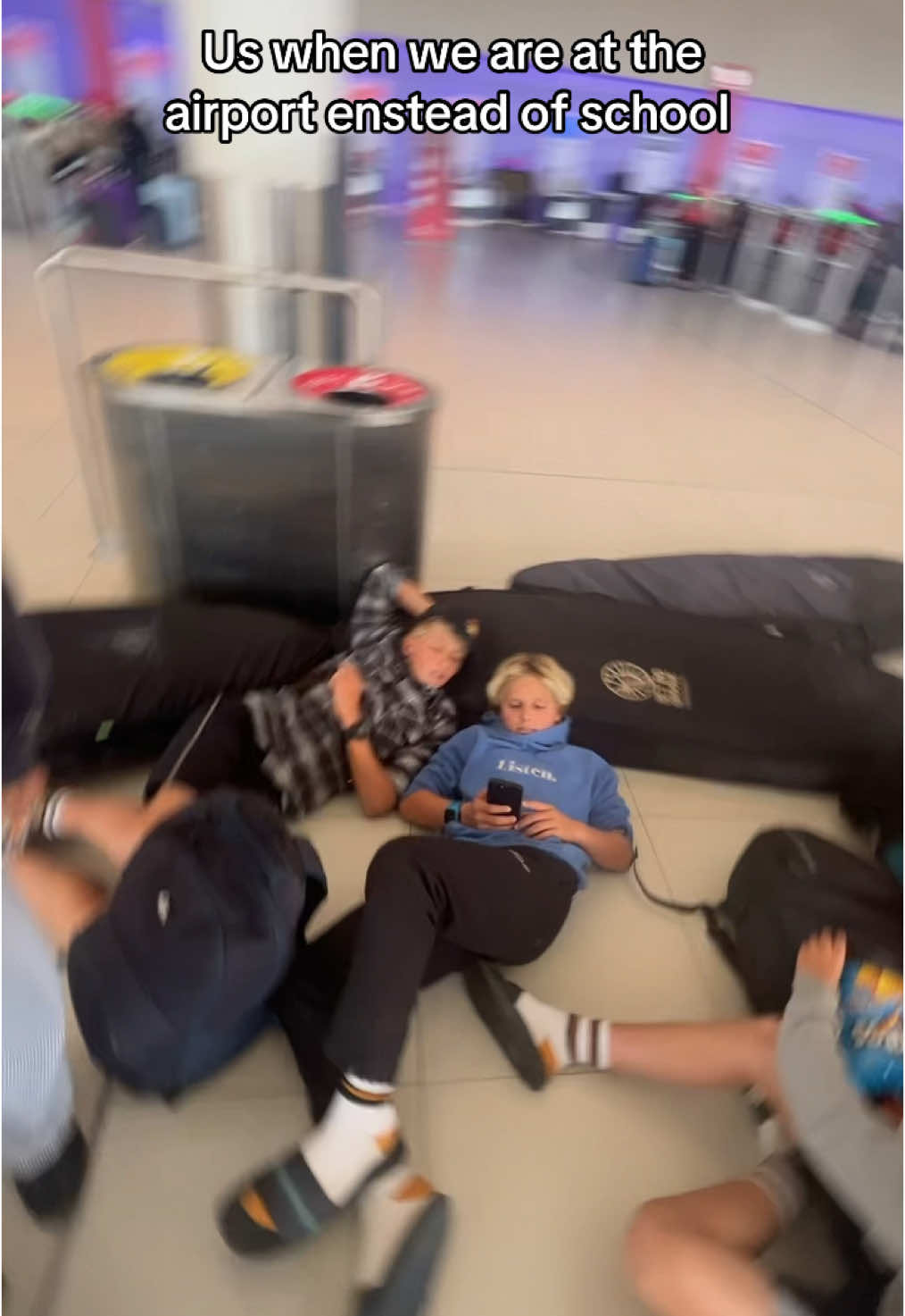 Vibes are high #fyp #surf #airport #surfcomp #surfcompetition #travel #surfboard #fun 