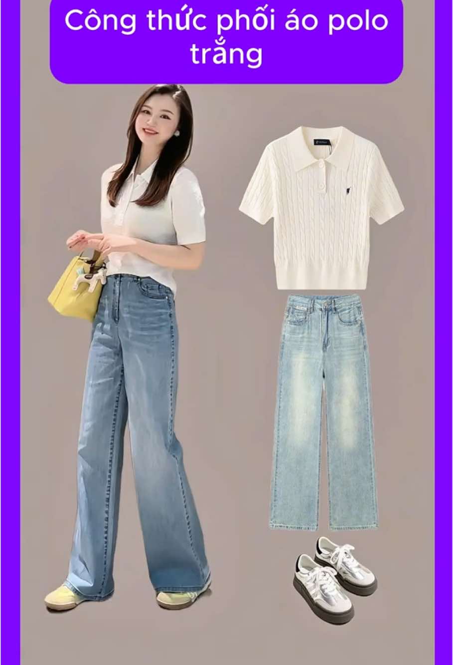 Công thức phối áo polo trắng #thoitrang #meophoido #tipphoido #goclamdep 