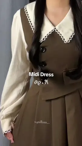 cantik🍩🍫🤎🟤#mididress #oneset #rekomendasi #vintage #foryou 