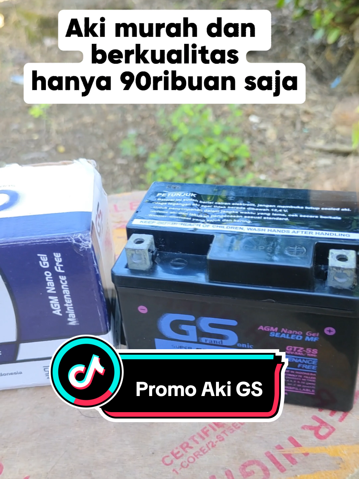 Aki motor GS Original murah banget. #aki #akimotor #akigs #otomotif #vidioviral #trending #viral #fyp
