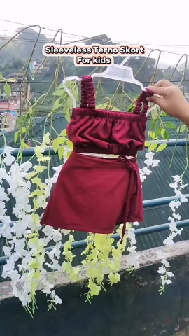 Sleeveless Terno Skort for kids #sleevelessskortternoforkids #ternoforkids #kidsterno #skortternoforkids #ternoclothesforkids 