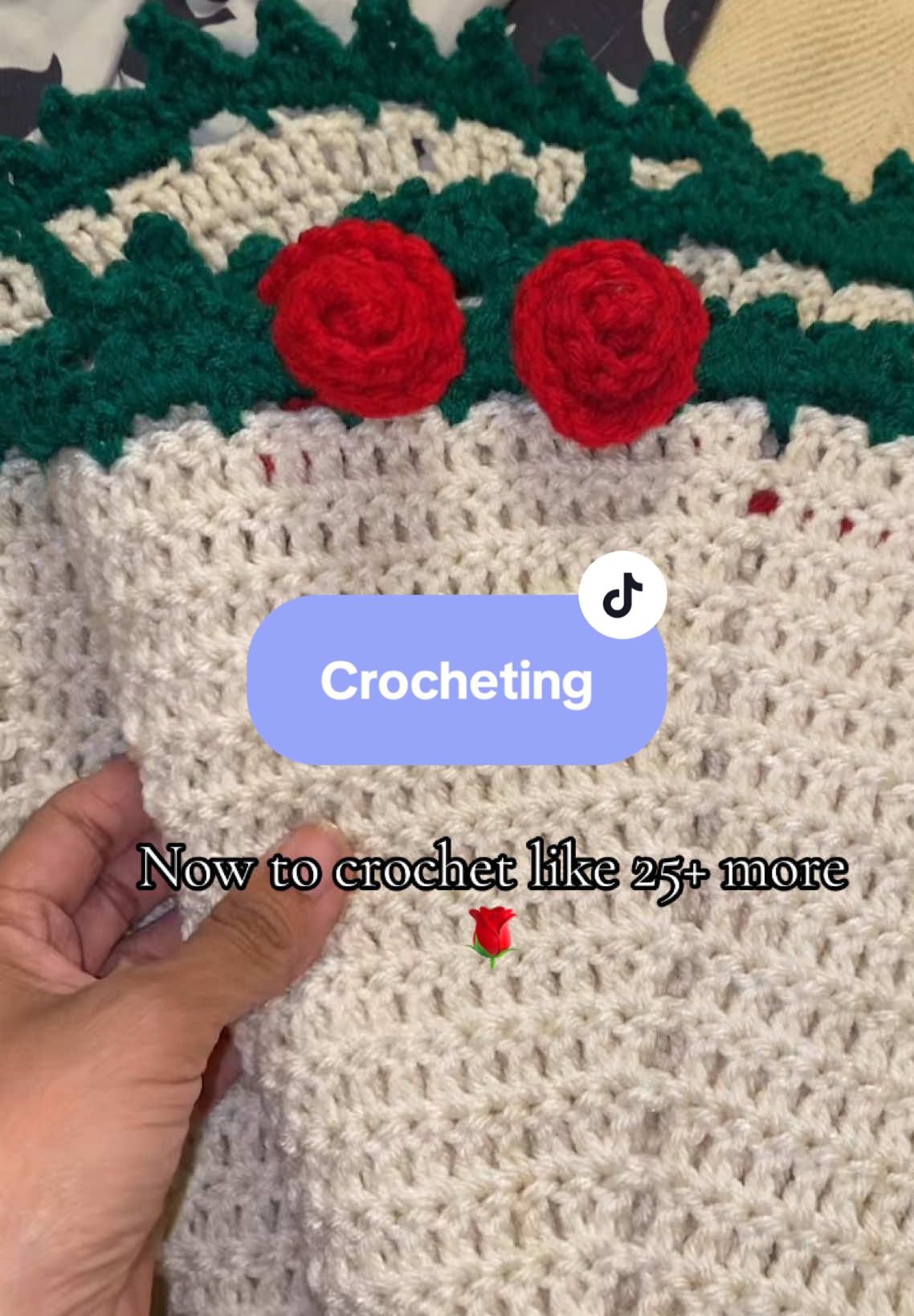 Amazing what a string of yarn can make #crochet #crochetersoftiktok #crochettok #flowerbouquet #crocheting 