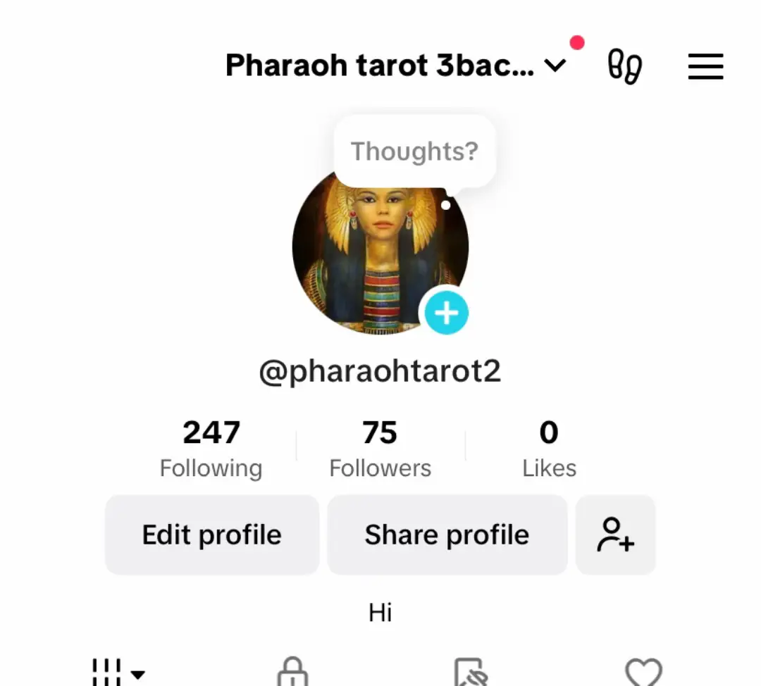 #pharaohtarot talks  Please follow my backup 