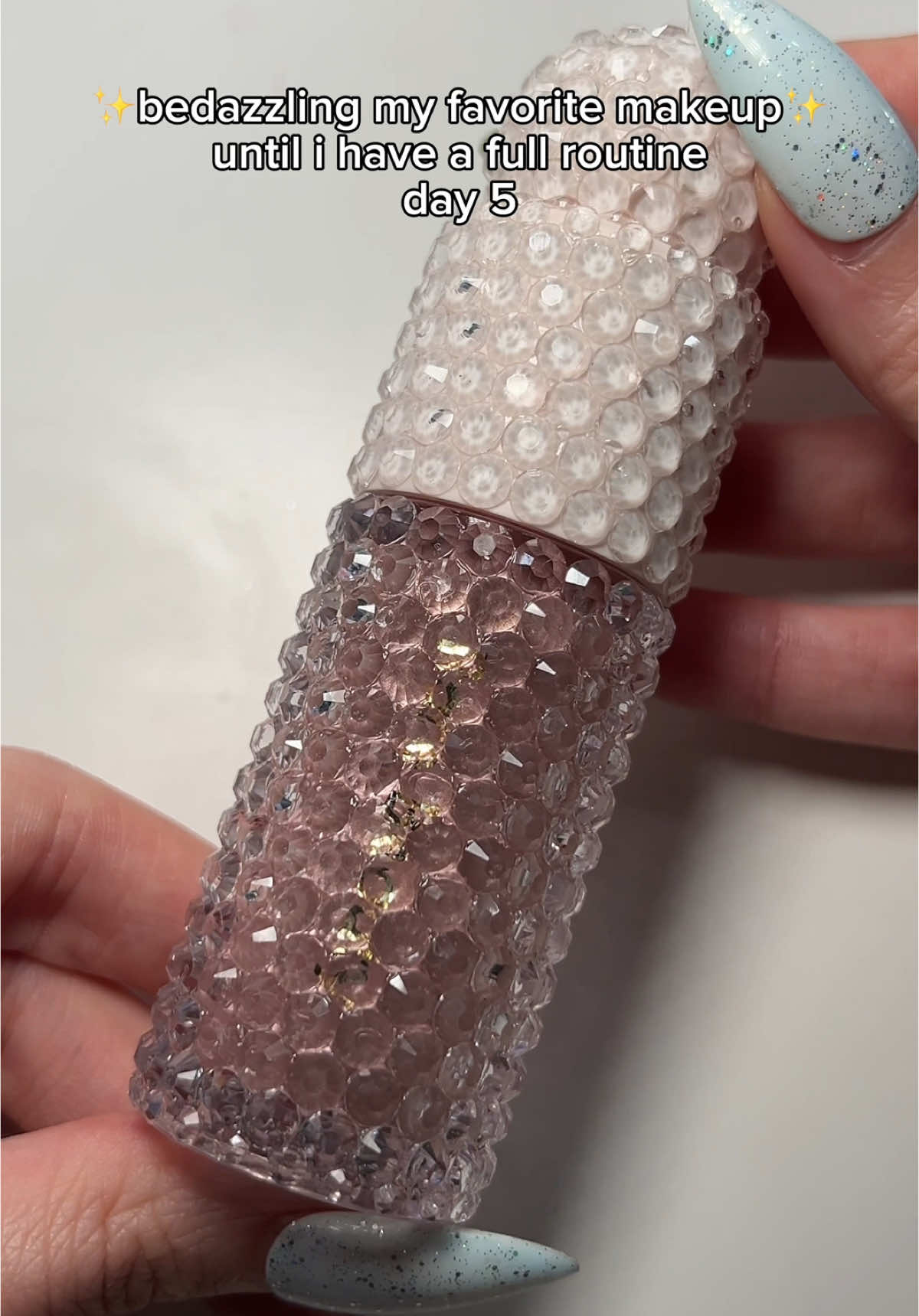day 5: bedazzling makeup 🤍 @Rare Beauty #bedazzled #makeup #fyp #bedazzledmakeup