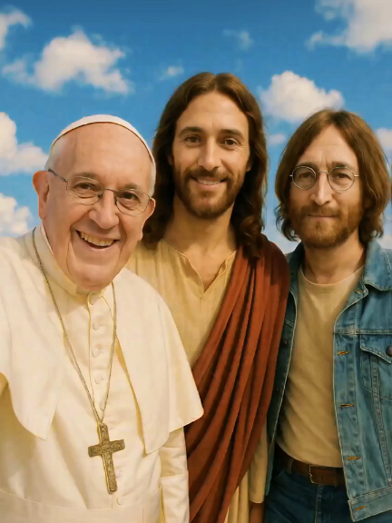 first day in sky #ai #pope #popefrancis 
