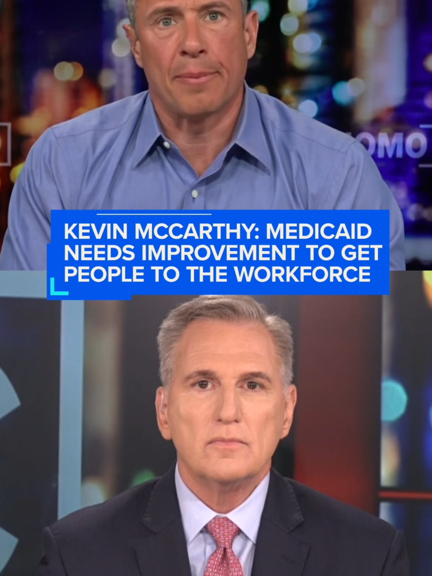 Former Republican Speaker of the House Kevin McCarthy tells @christophercuomo that Medicaid needs reform to incentivize people back to the workforce. He says former President Bill Clinton’s reform program proved that more people found jobs after getting off welfare.