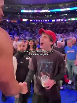 the new york knicks biggest fan 🥹😭 #timothée #timotheechalamet 