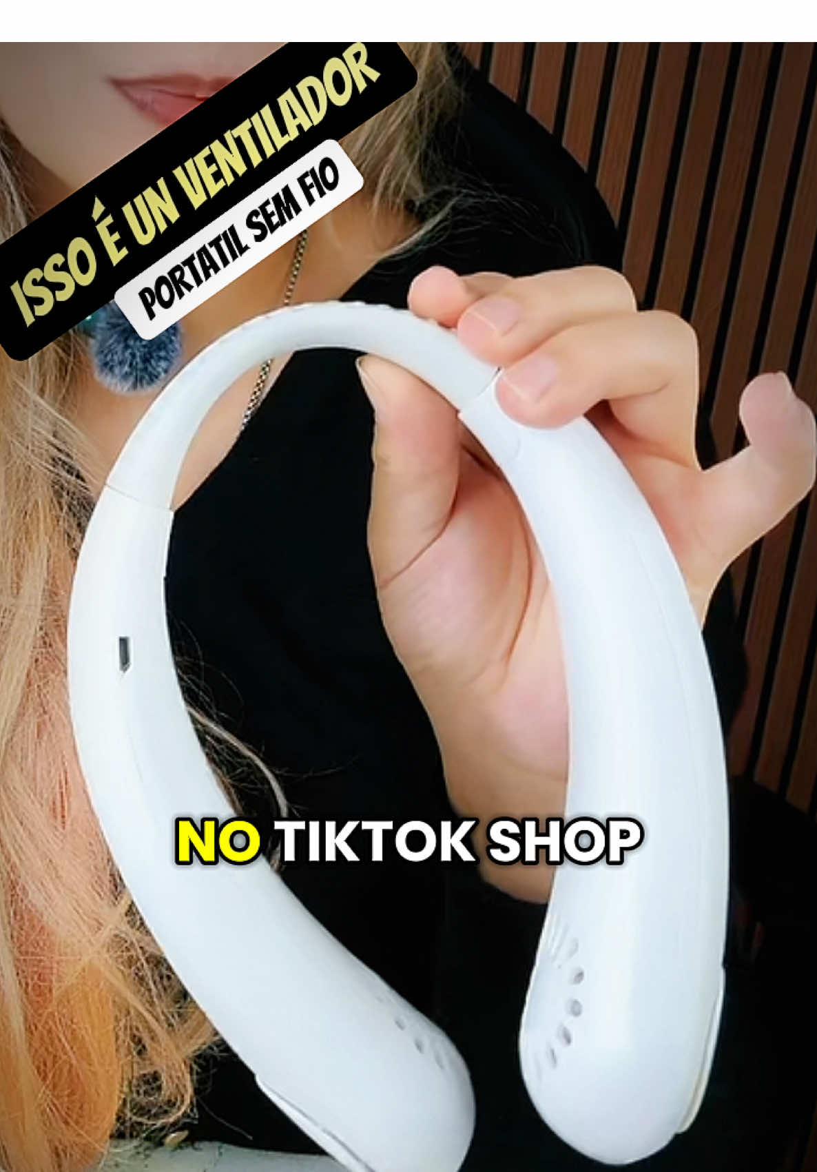 VENTILADOR DE PESCOÇO PORTÁTIL E RECARREGAVEL #TiktokShopChegou #tiktokshop #produtosinovadores 