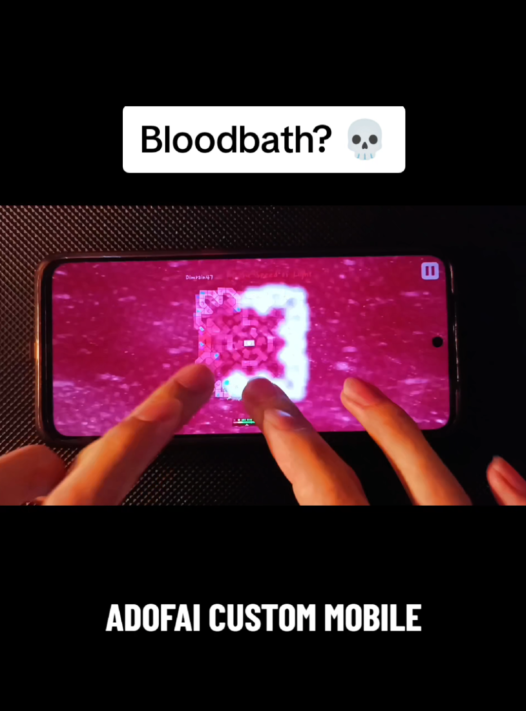 Bloodbath? | At the speed of light | ADOFAI CUSTOM MOBILE | Handcam #quyet_gd #mobile #xuhuong #geometrydash #adofai 