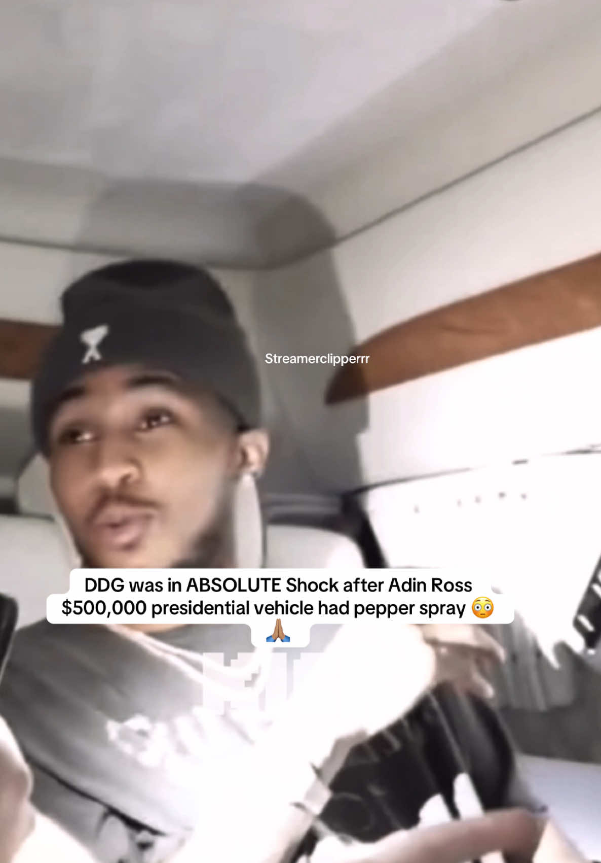 DDG was in ABSOLUTE Shock after Adin Ross $500,000 presidential vehicle had pepper spray 😳🙏🏽#fyp #ddg #adinross #presidential 
