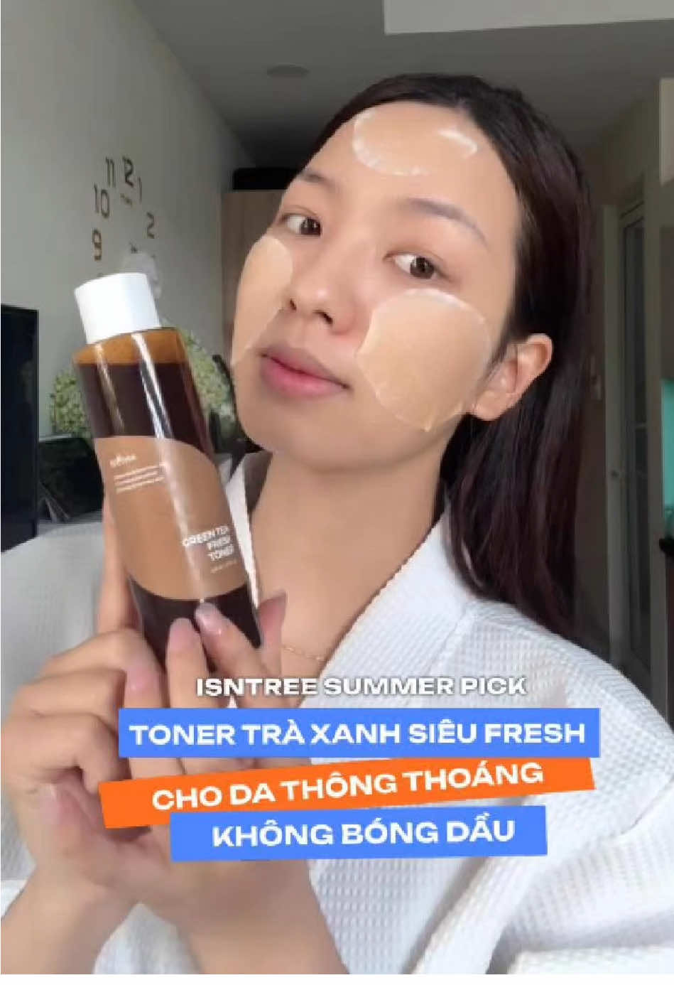 Chân ái toner cho mùa hè với khả năng điều tiết dầu thừa, bã nhờn cho da thông thoáng giảm bít tắc chắc chắn không thể bỏ qua Isntree Green Tea Fresh Toner #fyp #skincare #isntree #chamdachuyenbiet 