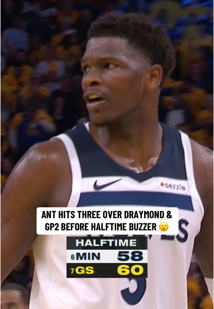 Ant had something to say after this three 👀🗣️ #NBA #basketball #anthonyedwards #timberwolves #warriors 