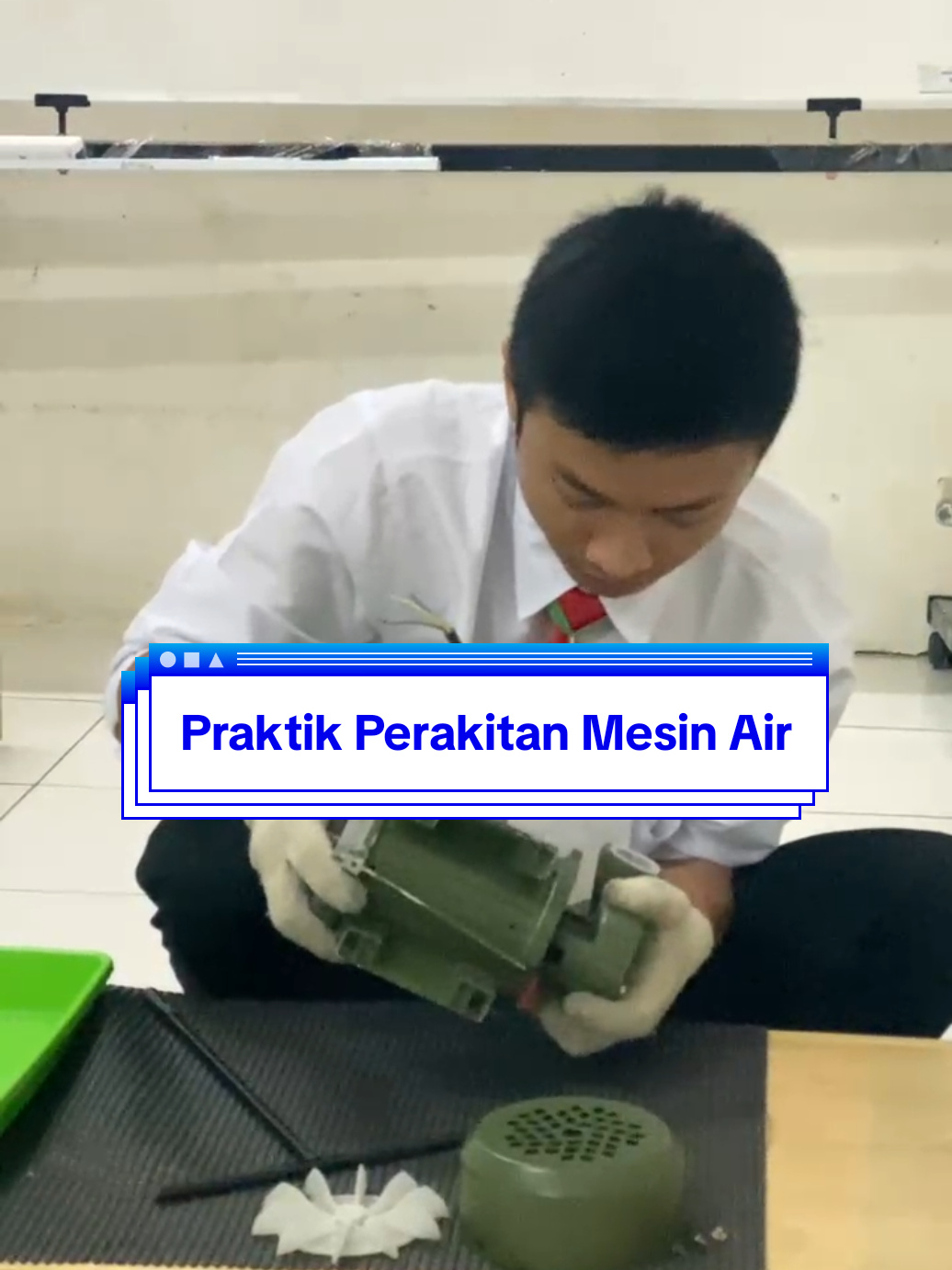 Praktik perakitan mesin di wawancara user Job Perawatan Mesin #kenshuseijapan🇮🇩🇯🇵🎌 #GHMtoJapan #lpkghm #fyp 