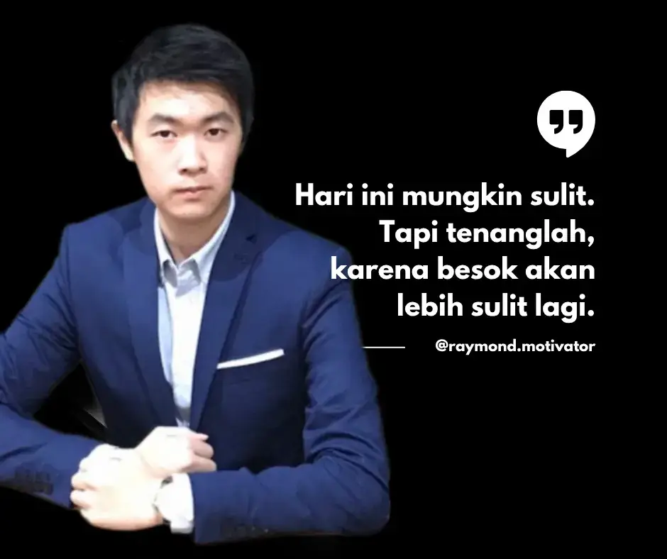 Dari Motivator yang siap menyelesaikan masalah yang sudah selesai. #foryourpage #quoteoftheday #quotes #qotd #katakata #raymondmotivator #viral #masalahhidup #fyp #fypシ #motivasi 