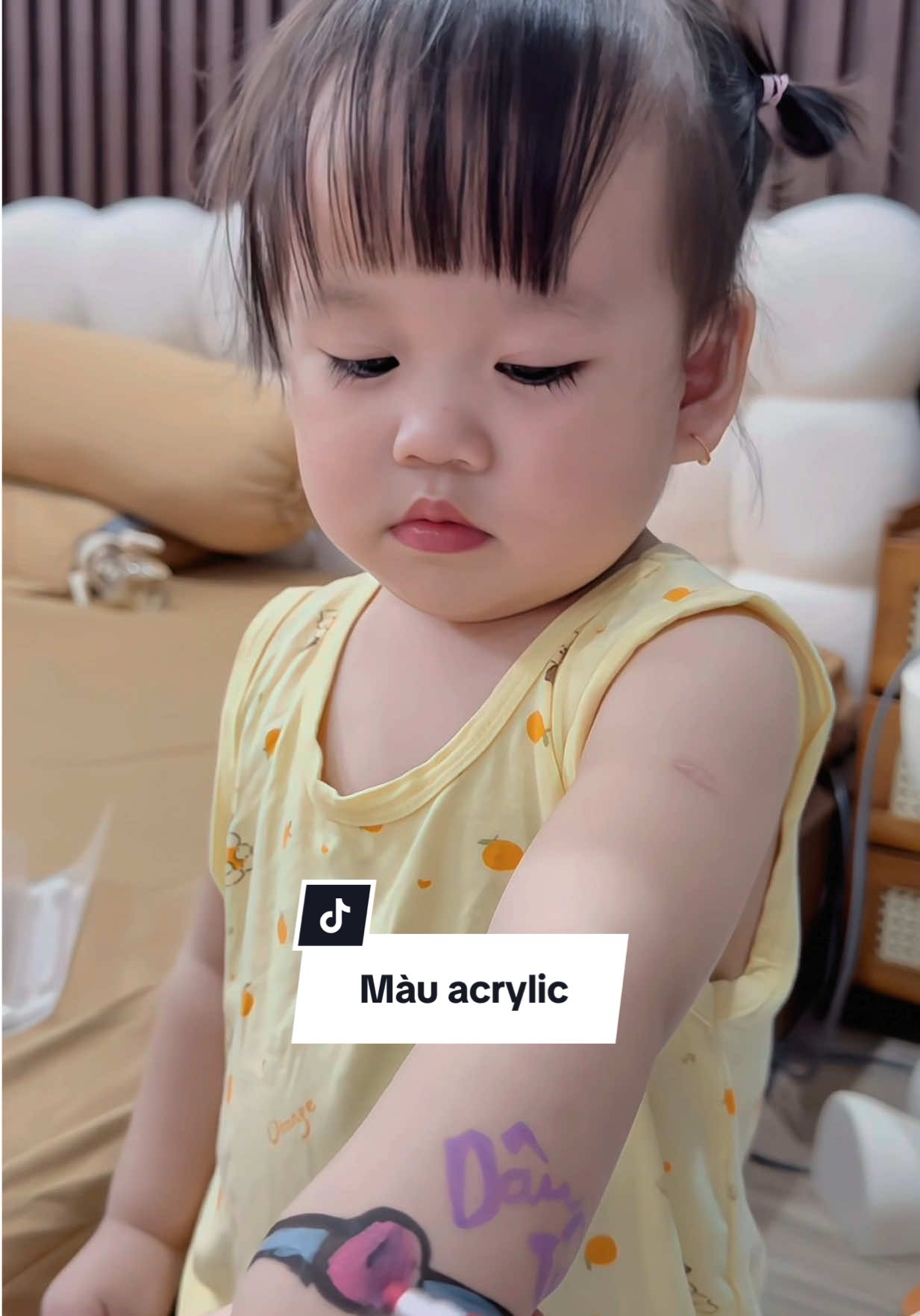 Màu acrylic cho bé tô vẽ thoả sức sáng tạo #fyp #lehaimy 