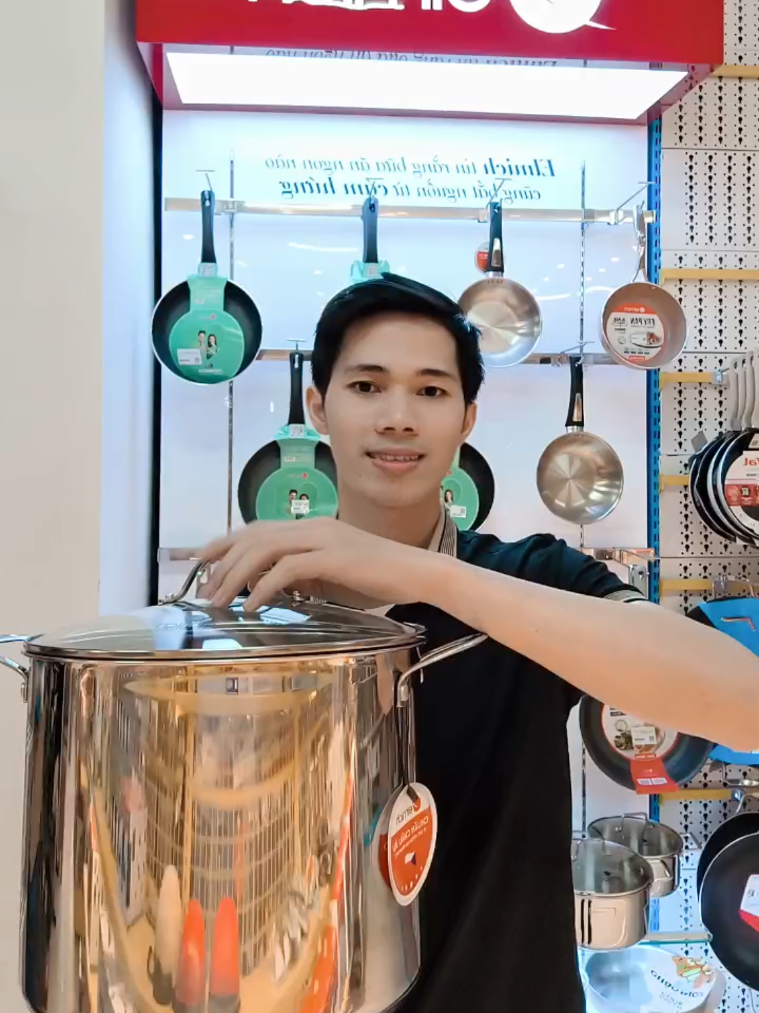 Nồi luộc gà Elmich siêu to khổng lồ có size 30cm. inox 304. đáy từ 5 lớp.#nồi #xuhuong #dobep #noiluocga #elmich 