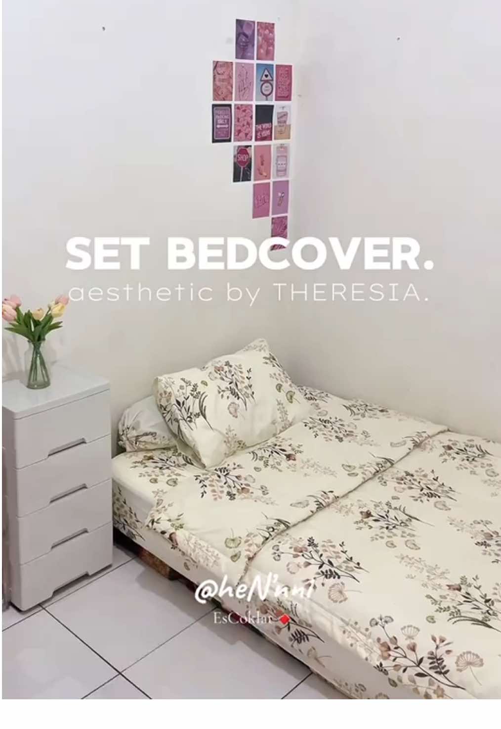 kamarnya jadi makin cantik kalo pake set bedcover ini. #aesthetic #bedcover #bedcoverset #bedcovermurah #spreimurah #kamar #kamaraesthetic #sarungbantal #sarungguling #spreiaesthetic 