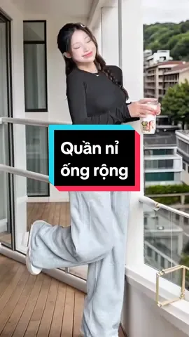 Quần nỉ ống suông rộng hottrend#viralvideo #xuhuong #thoitrangtiktok #thoitrangnu #thoitranghottrend 