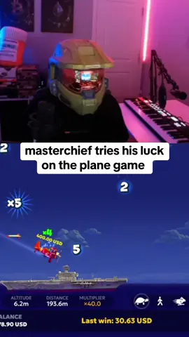 mastercheif tries his luck on the plane game #mastercheif #planegame #kickstreaming 