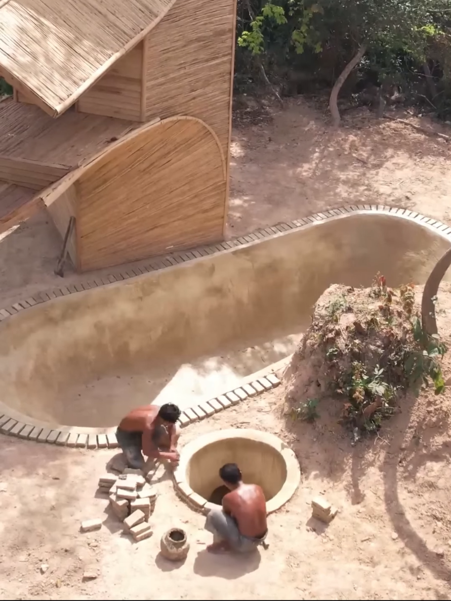 Build Temple Bamboo House With Swimming Pools [Full Video]