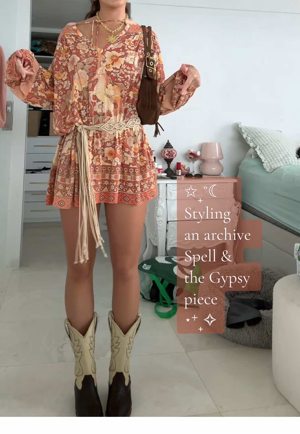 ✩₊˚☾ Styling an archive Spell & the Gypsy blouse ⋆⁺₊✧ #outfitideas ##outfitinspo ##fyp #boho #creatorsearchinsights #bohovibe 