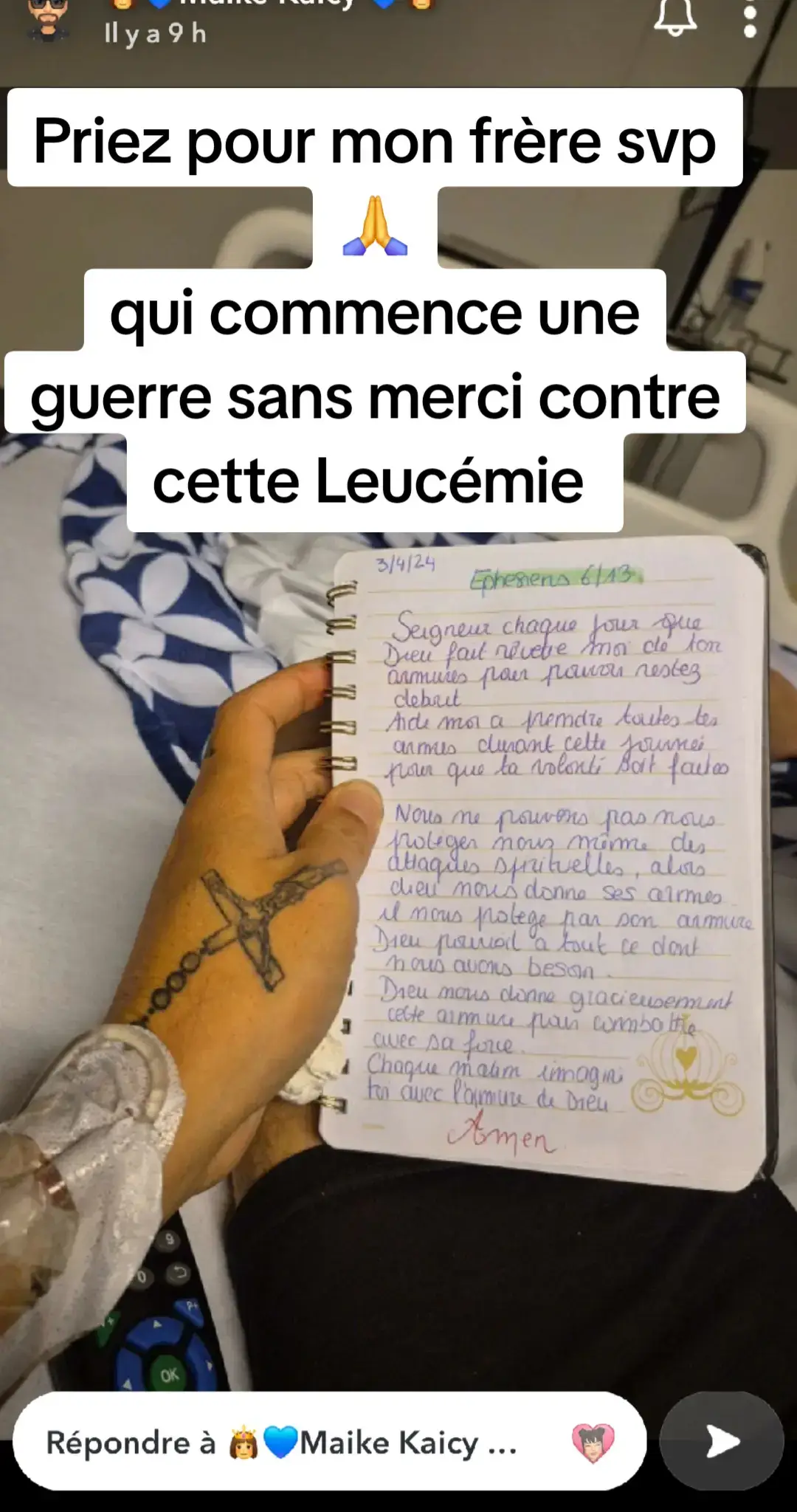 #pourtoi #leucemie #paolicalmette #priere #dieu #cancer #combats 